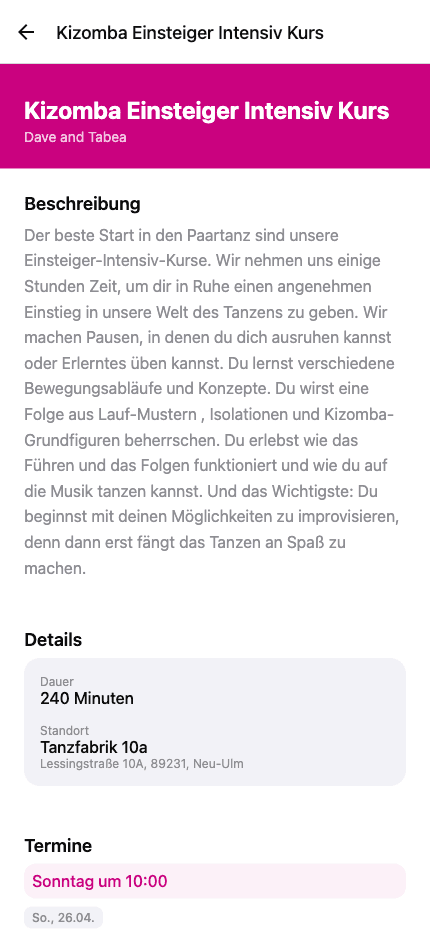 Dave & Tabea App 3